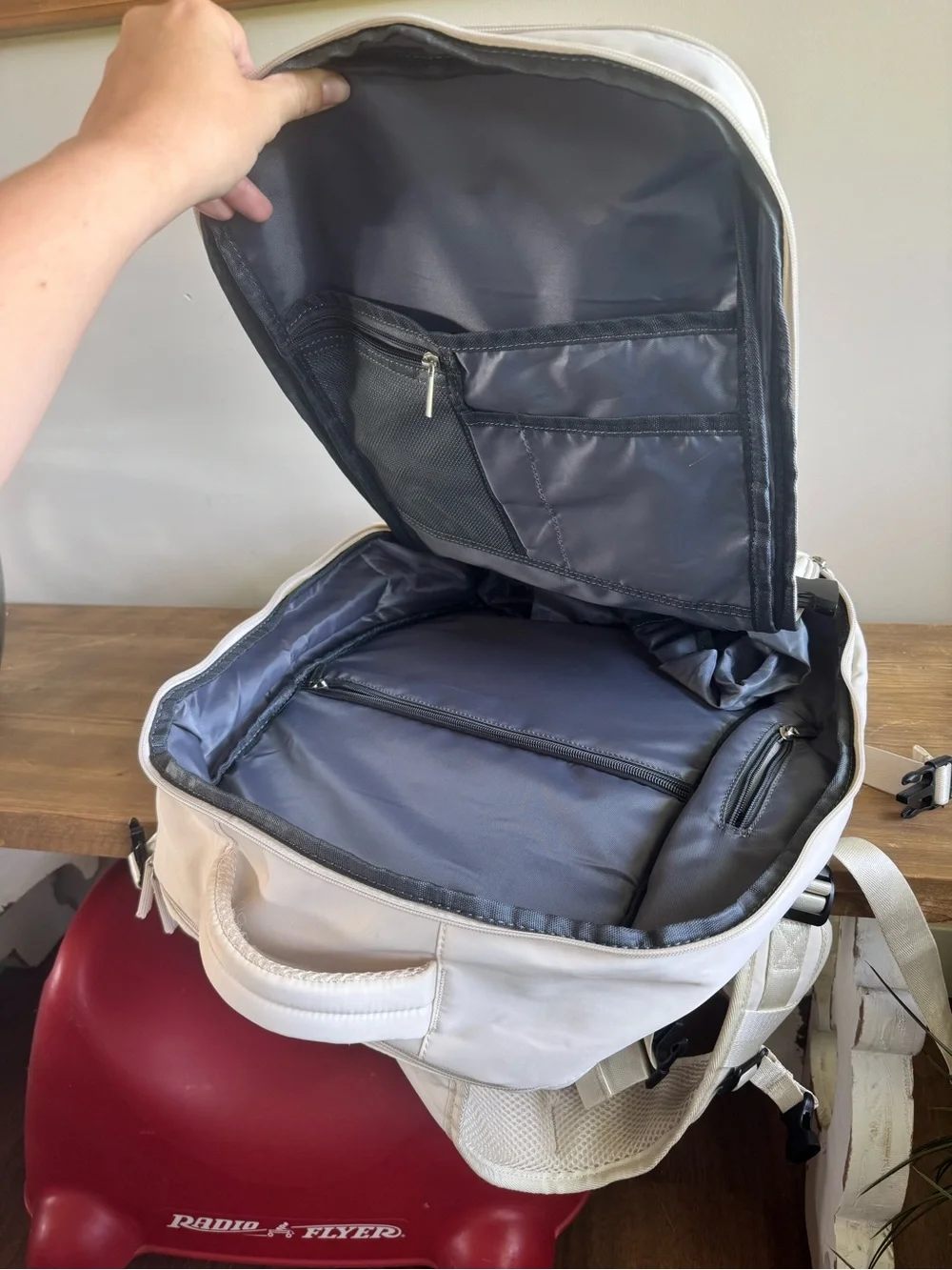 Backpack Travel Bag Personal item white